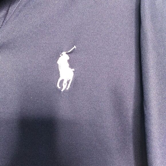 Vintage Polo Ralph Lauren Shirt Mens Large Blue Polo Short Sleeve Cotton - Picture 5 of 9